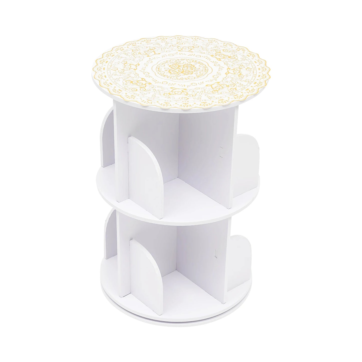 2-Tier Rotating Bookshelf: Stylish Design,