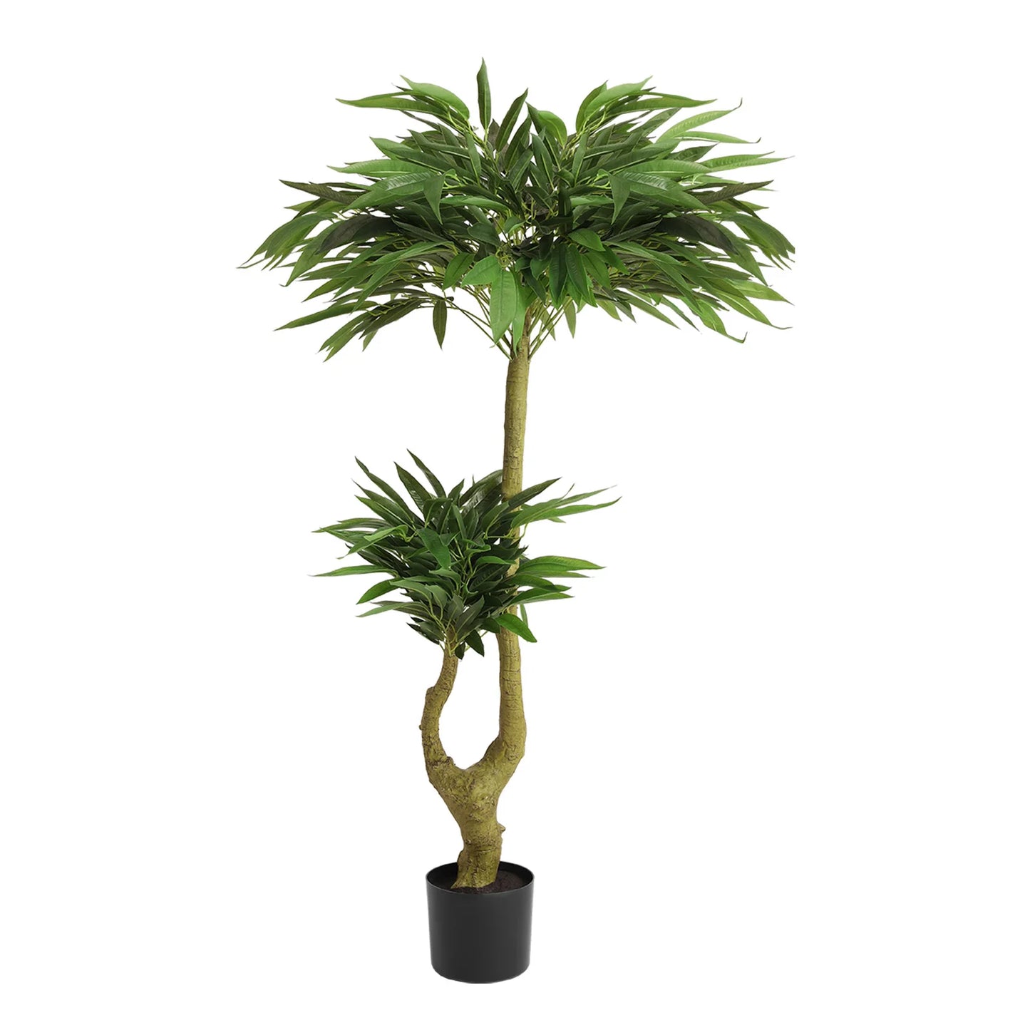 160CM Artificial Tropical Plant, Long Willow Buds Artificial Tree With Planter