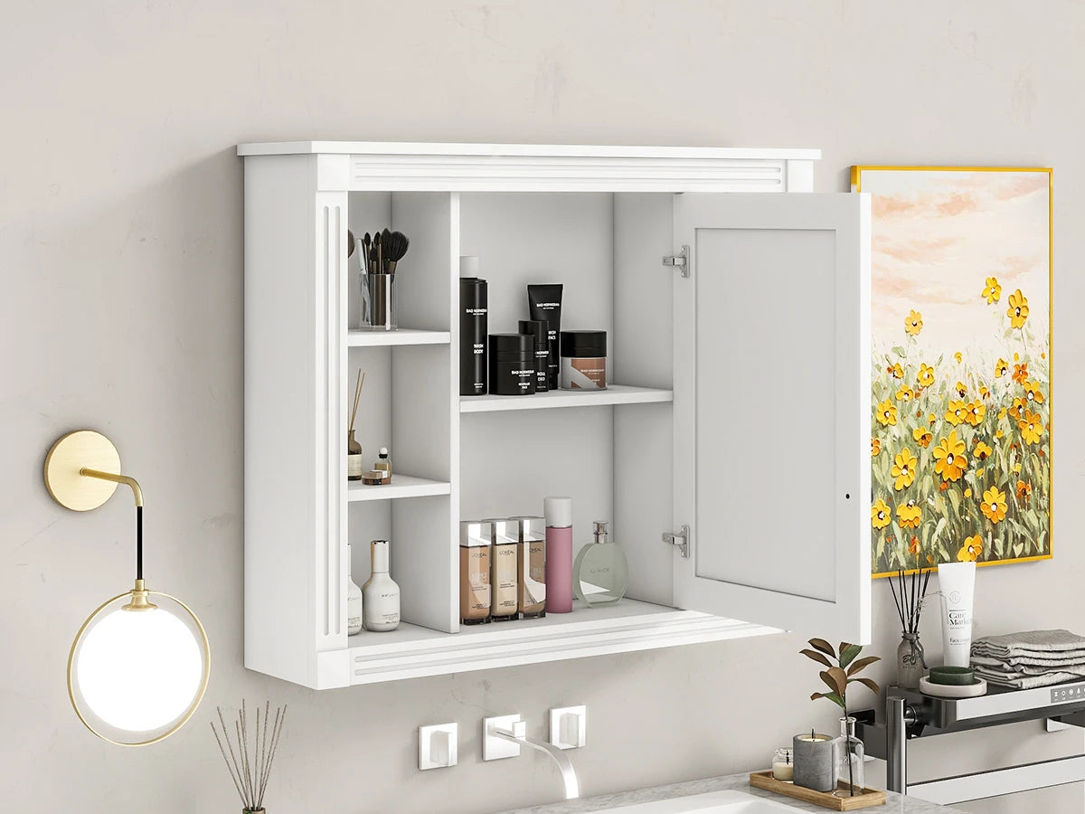 Wall Mounted Bathroom Storage Cabinet And Mirror