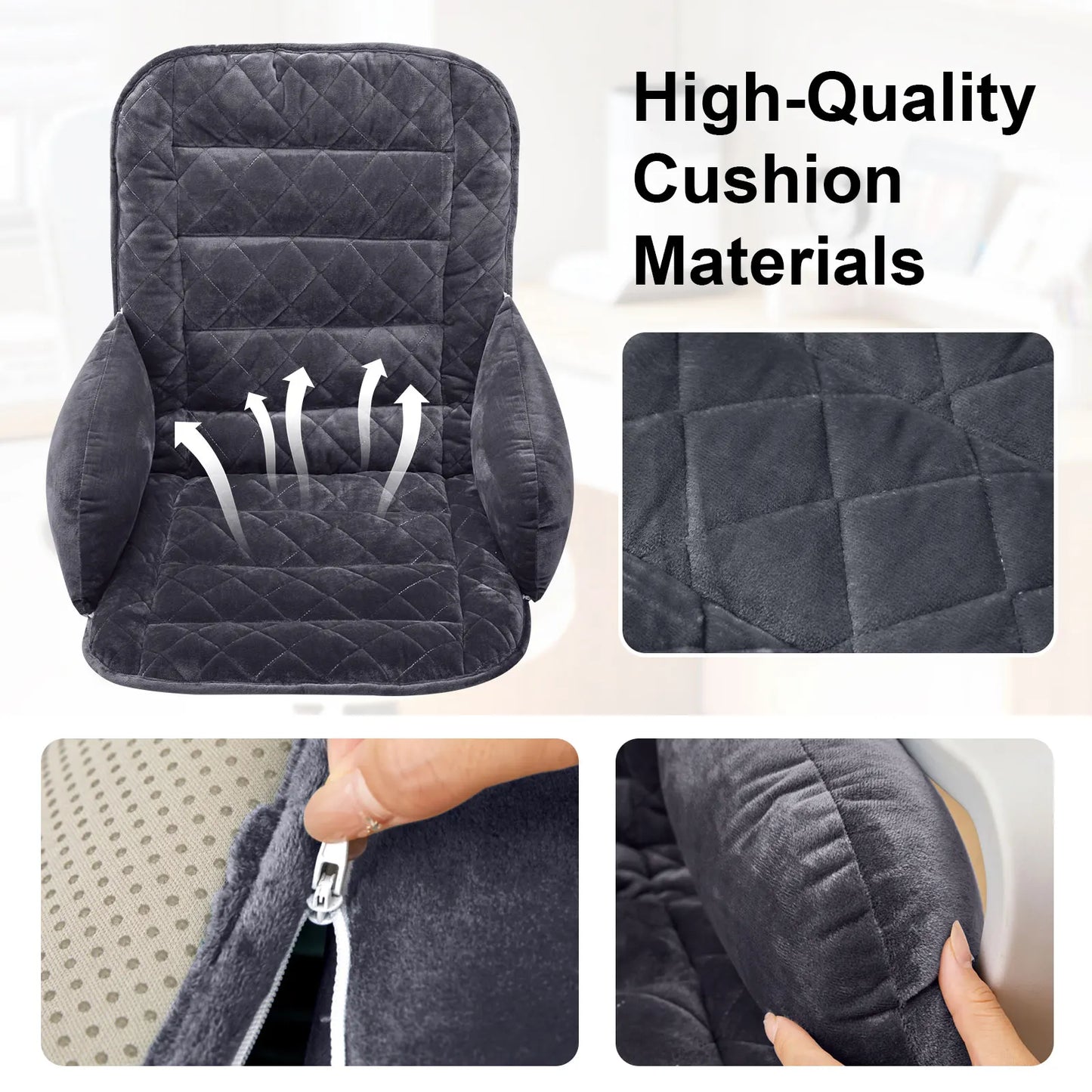 1PC Cushion Backrest All-in-One Seat Cushion Office Sedentary Lumbar Protector Cushion Seams Universal Chair Cushion