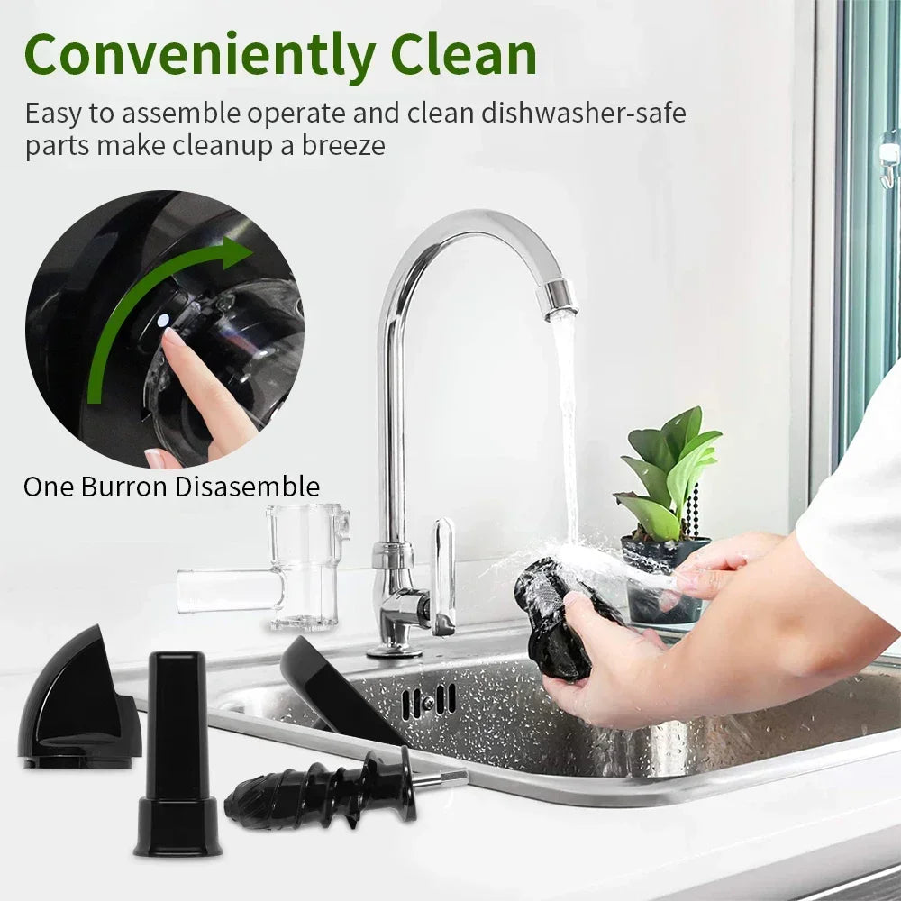 Slow Juicer Extractor for Vegetable and Fruit Screw Cold Press Fresh Beet Juice Electric Blender Home Appliance