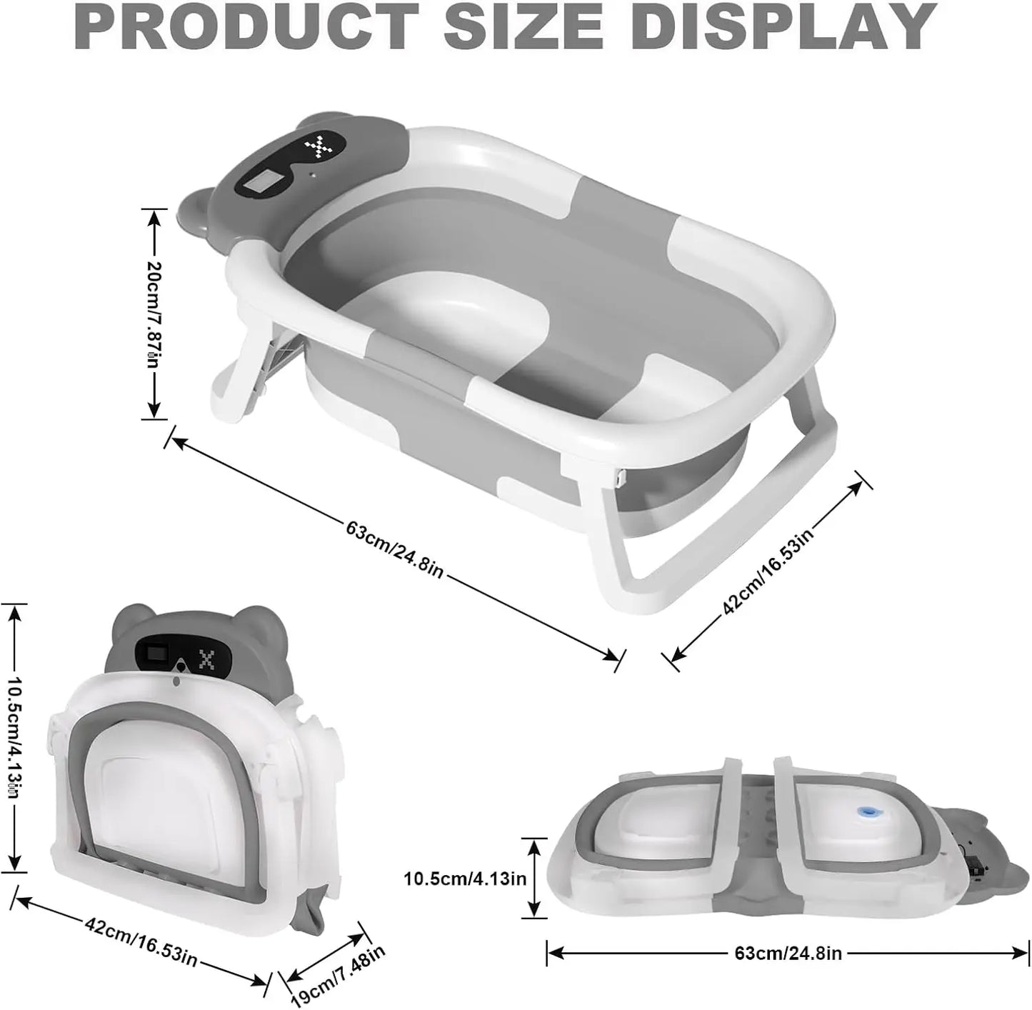 Baby Bathtub Real-Time Temperature Display