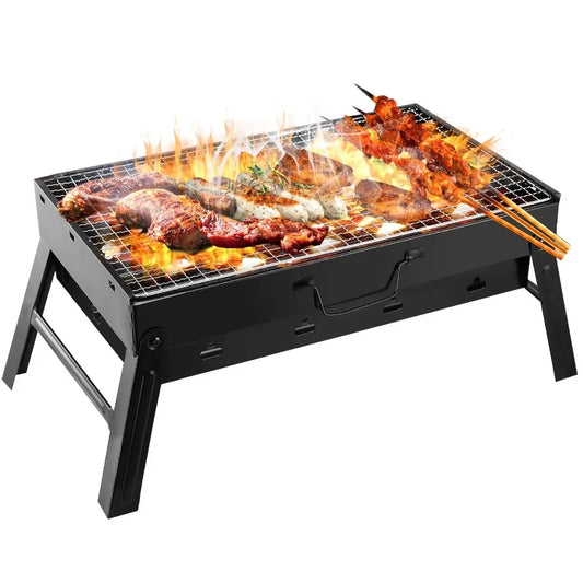 Foldable Portable BBQ Charcoal Smoker Grill for Camping Picnics Garden