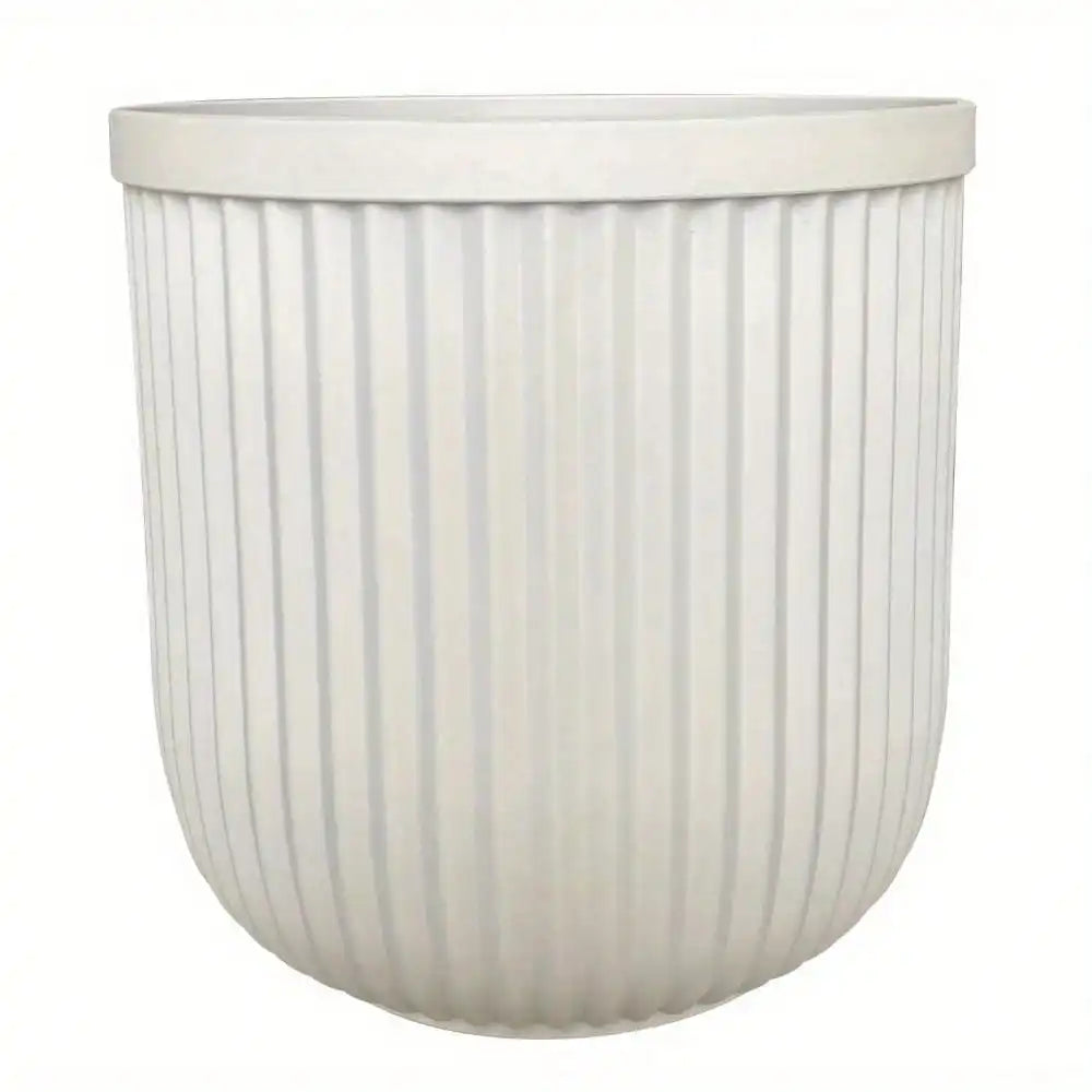 16"W x 16"L x 15.8"H White Resin Plant Pot Planter, suitable for all plants indoors and outdoors