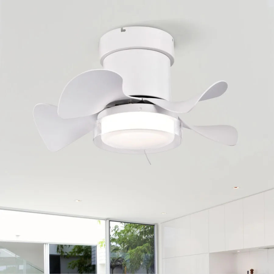 21 inch Ceiling Fan with 3 Color Temperatures Light and Remote Control DC Motor Powerful and low noise Small Space ceiling fan