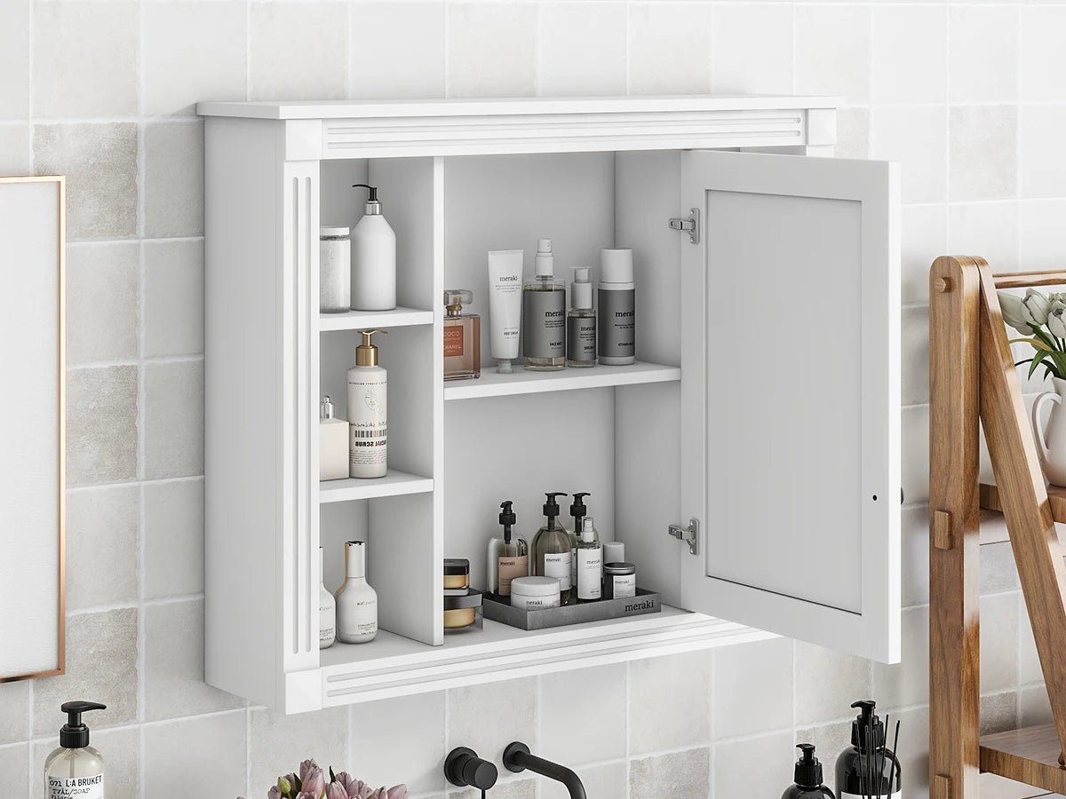 Wall Mounted Bathroom Storage Cabinet And Mirror