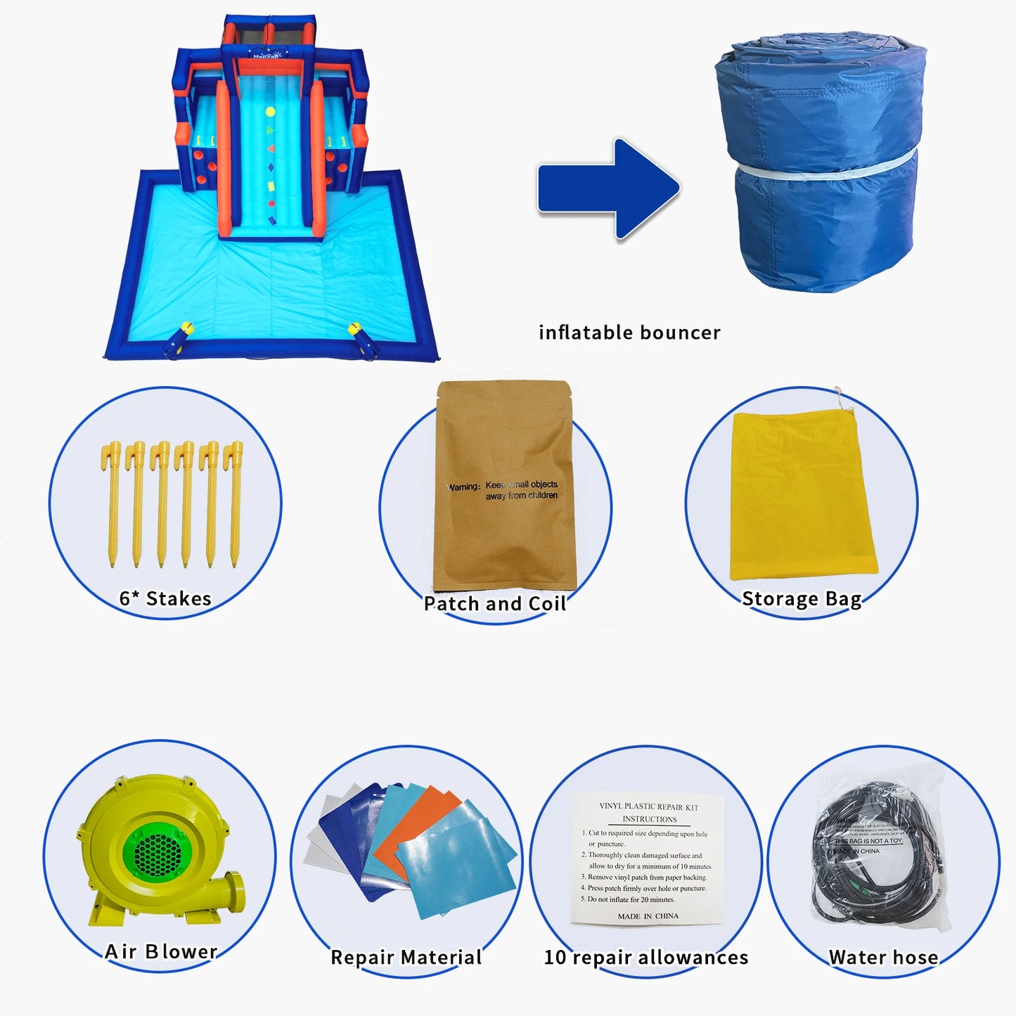 Inflatable Water Slide Pool Bounce House f