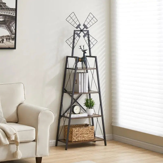 4-Tier Slim Bookshelf, Bookcase