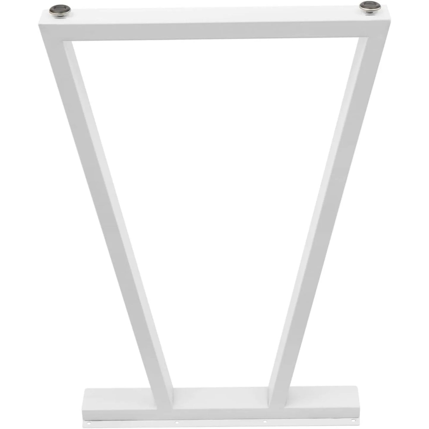 28Inch White Metal Table Legs, 2pcs Trapezoidal Table
