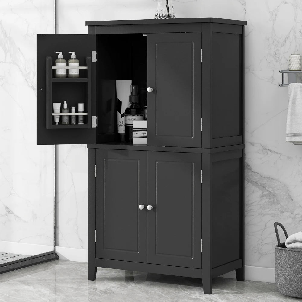 Elegant Bathroom Floor Storage Cabinet