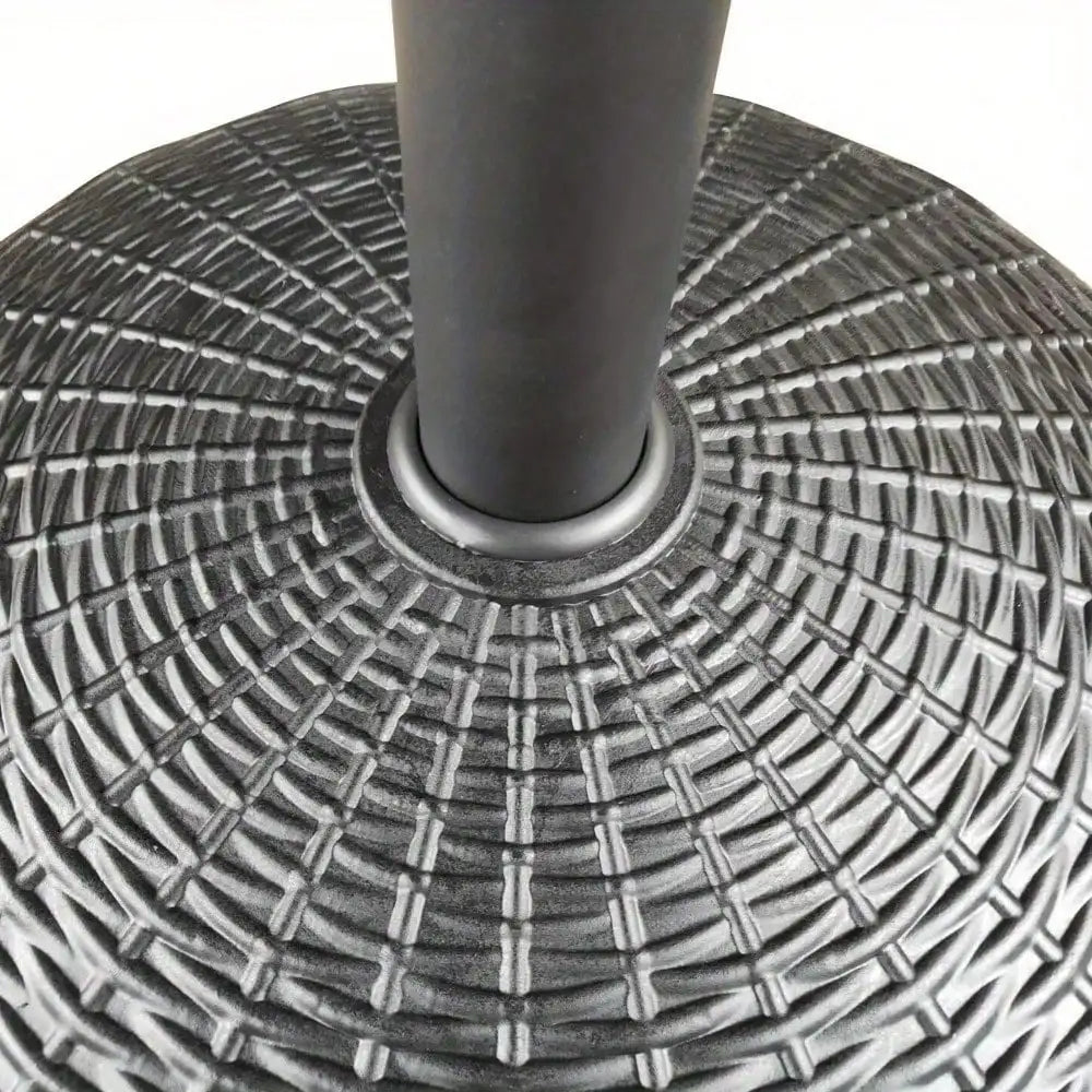 22 lb black round powder coated resin patio base