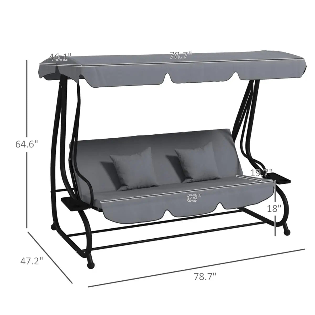 Elegant Outdoor Patio Swing Chair - Comfortable Hanging Seat