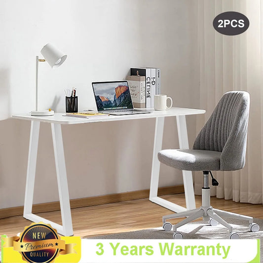 28Inch White Metal Table Legs, 2pcs Trapezoidal Table