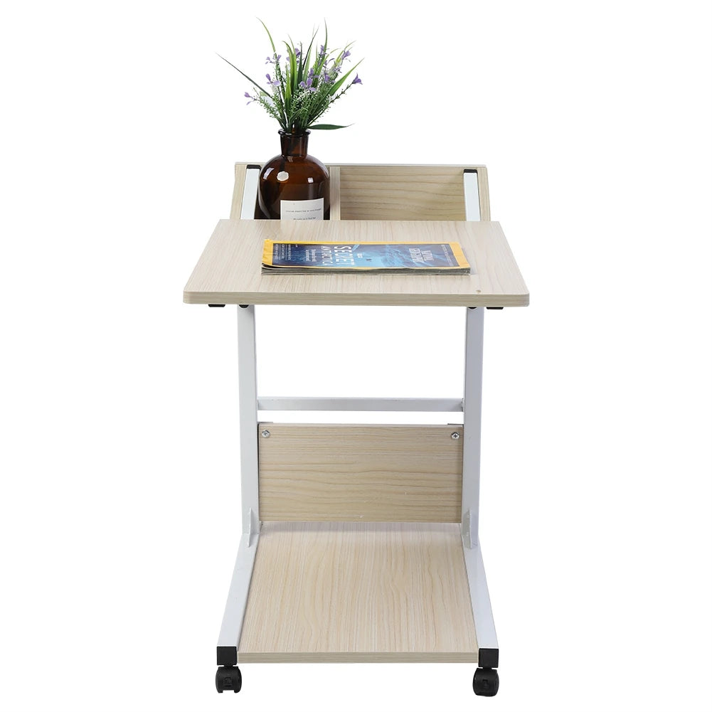 Portable Multifunctional Removable Laptop Desk with Wheels Drawer Bed Sofa Books Snack Laptop Desk Removable Laptop Desk