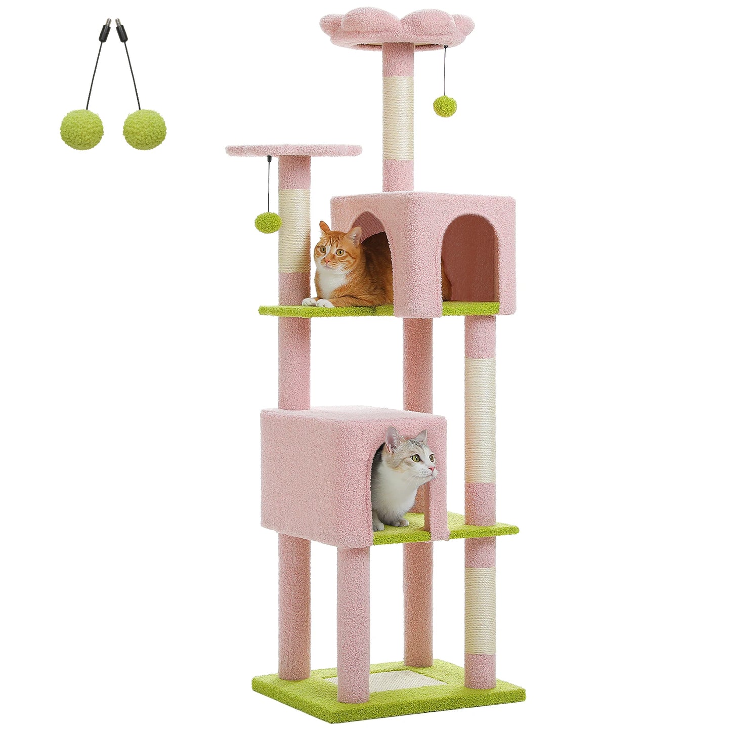 Cat Tree Tower with 4 Natural Sisal Scratching Posts