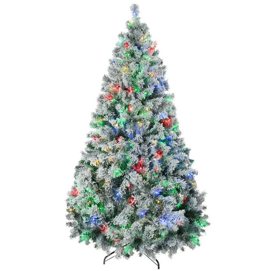 HOMCOM 6ft Tall Prelit Artificial Christmas Tree