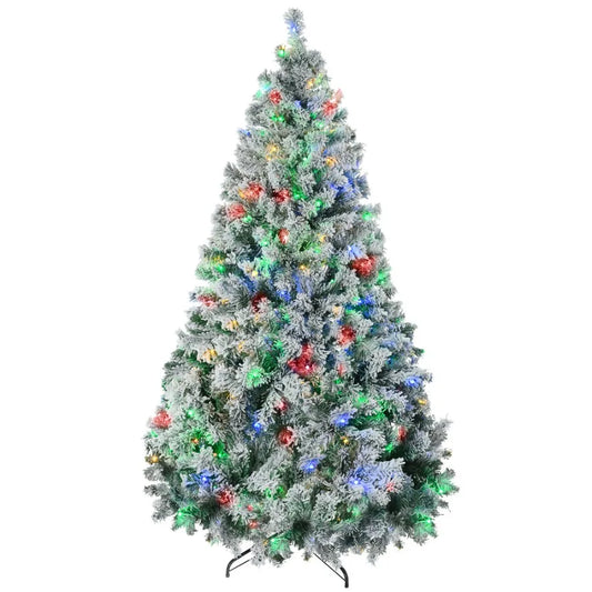 HOMCOM 6ft Tall Prelit Artificial Christmas Tree