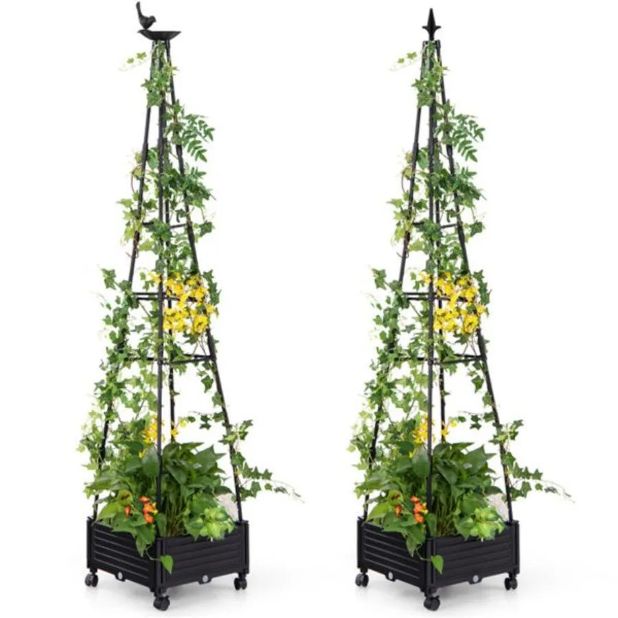 81 inch garden bed with trellis