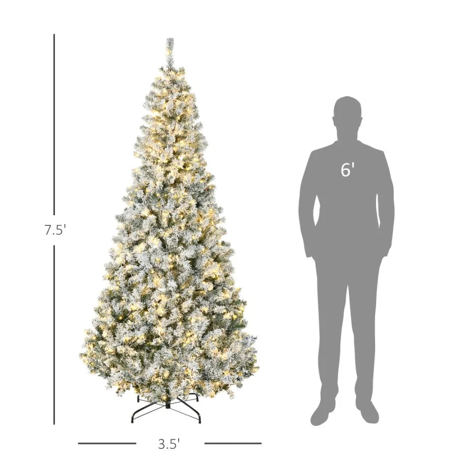7.5 ft Tall Prelit Artificial Christmas Tree