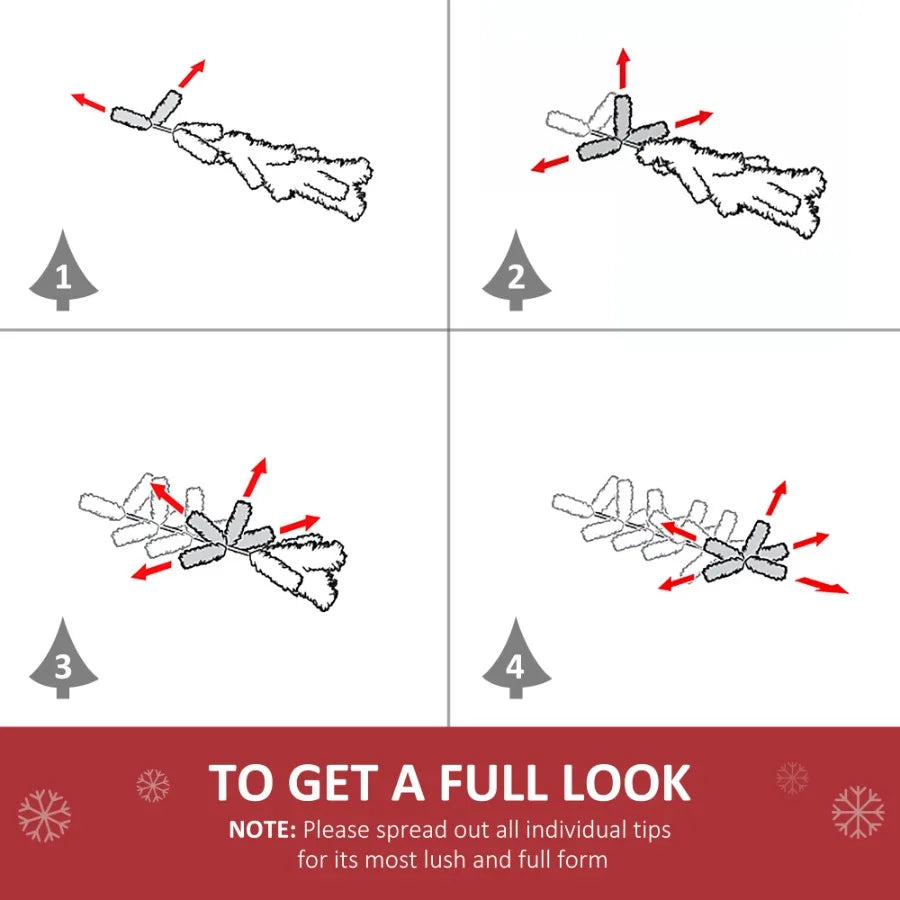 6 ft Tall Prelit Christmas Tree Douglas Fir Artificial Christmas Tree with Realistic Branches 250 Warm White LED Lights and 100