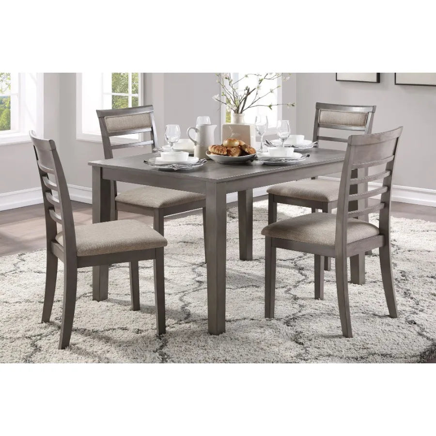 Dining Set Table and 4 Side Chairs S