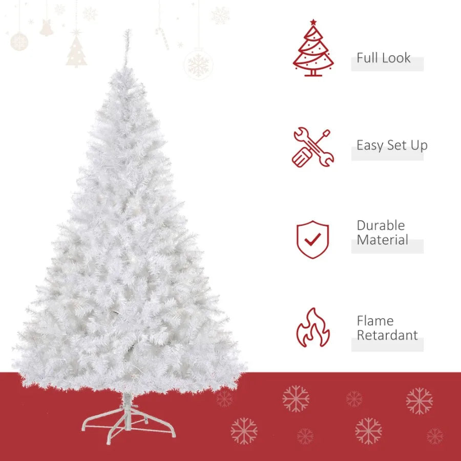 6 ft Tall Prelit Christmas Tree Douglas Fir Artificial Christmas Tree with Realistic Branches 250 Warm White LED Lights and 100