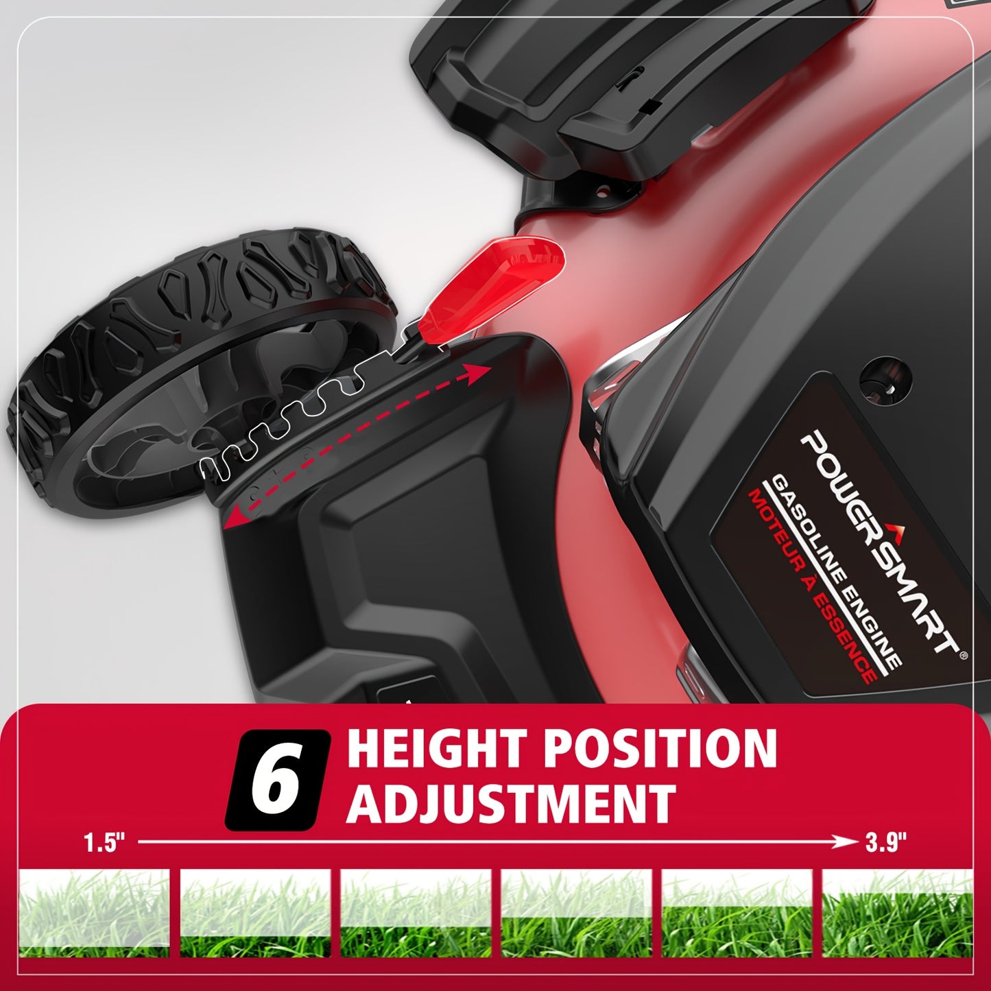 21 In. Gas Lawn Mower, 144cc 2-in-1 Mulching Push Mower With 6-Positions Height Adjustment, High Rear Wheels, Gardening Supplies