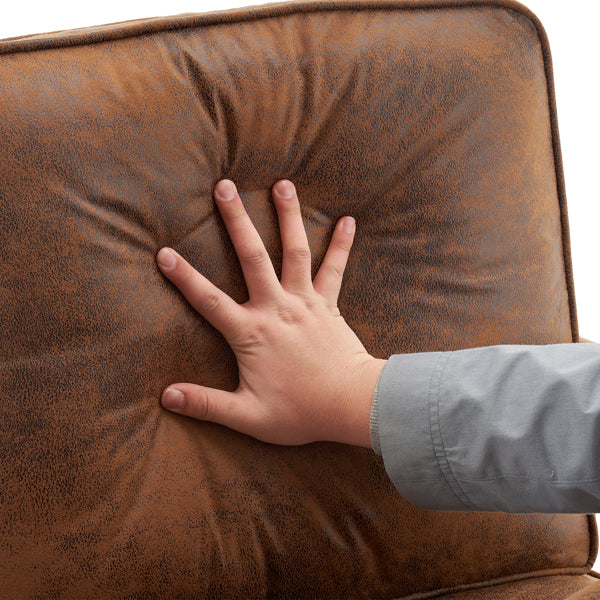 Oak Armrest Upholstered Single Lounge Chair