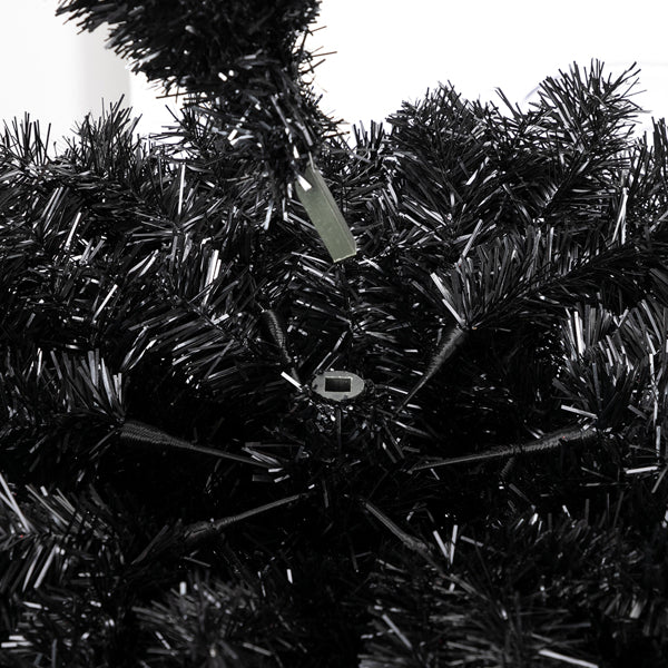 6ft 1600 Branches PVC Christmas Tree Black