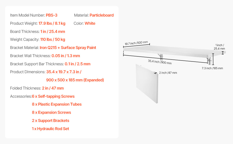 Wall Mounted Folding Table Drop Leaf