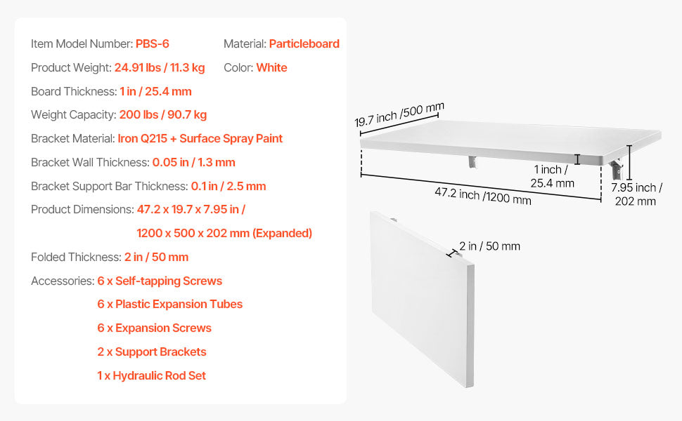 Wall Mounted Folding Table Drop Leaf