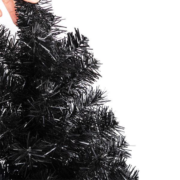 6ft 1600 Branches PVC Christmas Tree Black