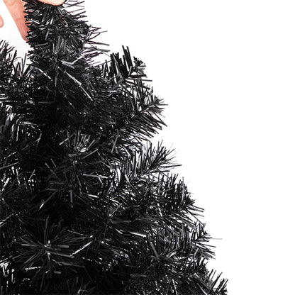 6ft 1600 Branches PVC Christmas Tree Black