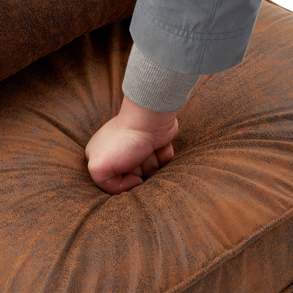 Oak Armrest Upholstered Single Lounge Chair