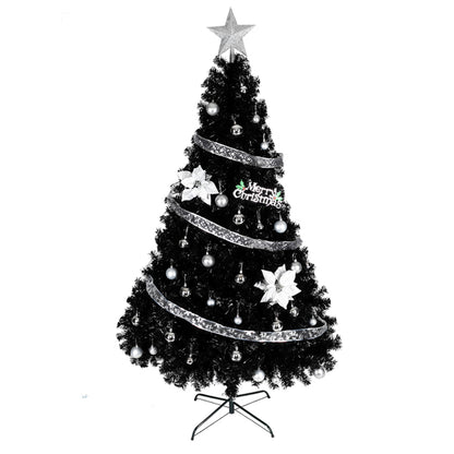 6ft 1600 Branches PVC Christmas Tree Black