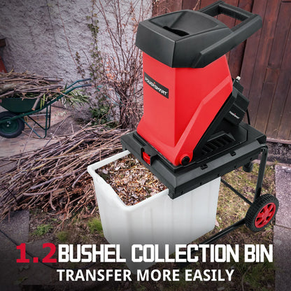 15Amp Electric Wood Chipper Leaf Mulcher w/ Collection Bin PS12A