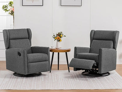 Comhoma Rocking Recliner Chair, Swivel Glider