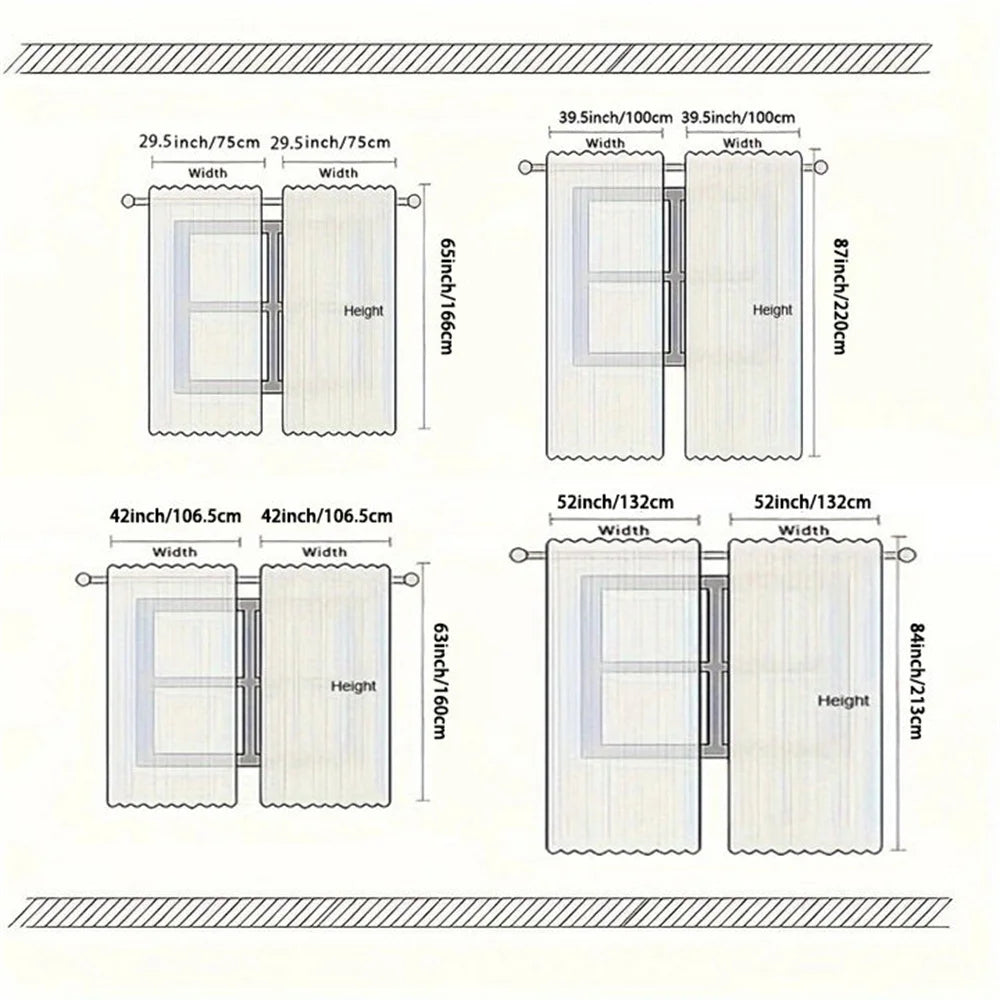 2Pcs Modern Wave Curtains 3D Blue White Black Curve Pattern