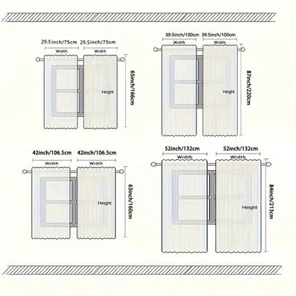 2Pcs Modern Wave Curtains 3D Blue White Black Curve Pattern