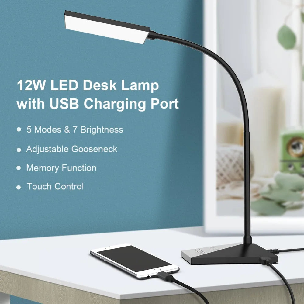 12w 72 LED Flexible Desk Lamp Touch Table