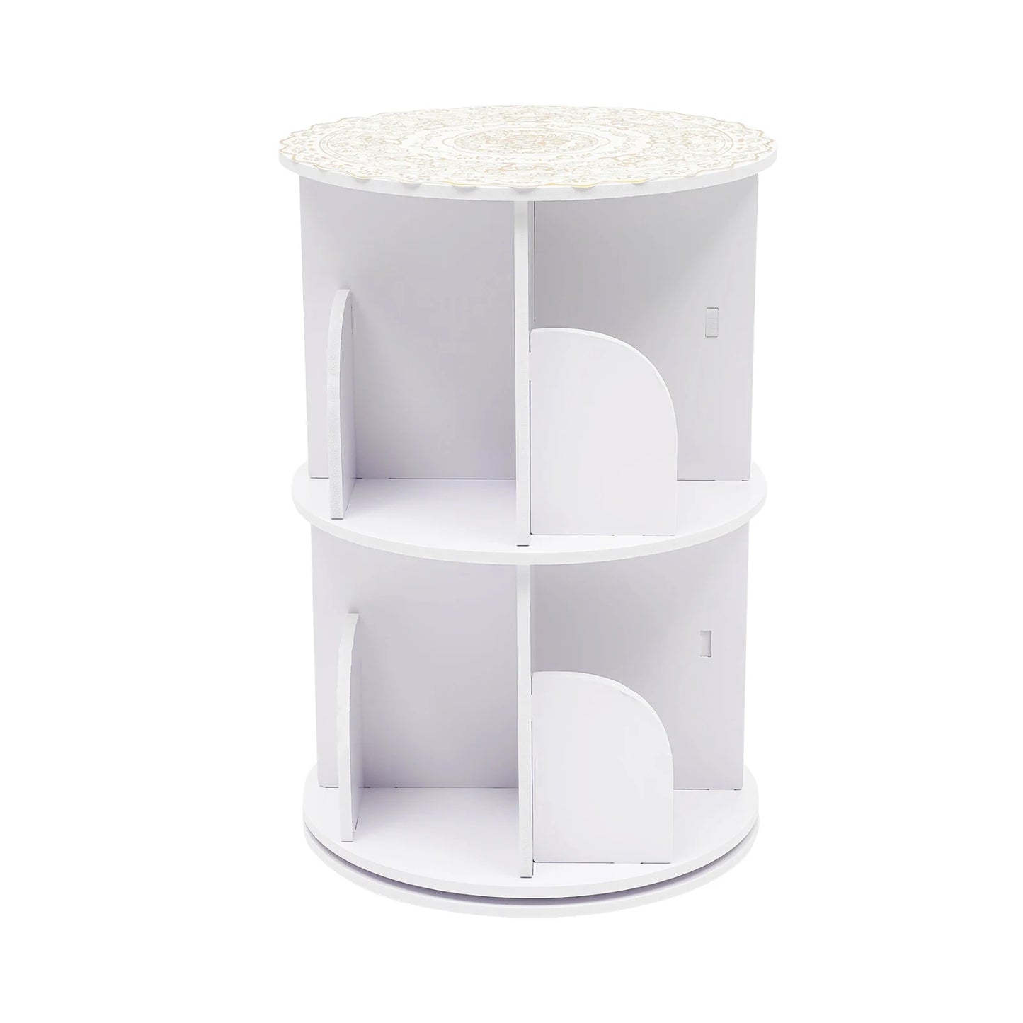 2-Tier Rotating Bookshelf: Stylish Design,