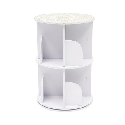 2-Tier Rotating Bookshelf: Stylish Design,