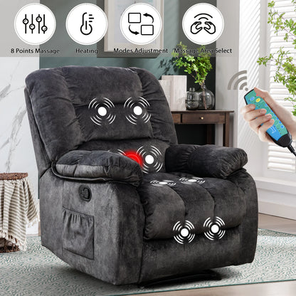 Manual Body Massage With Heating Function Sofa Chair Comfortable Elderly Chair Functional Chair With Storage Bag