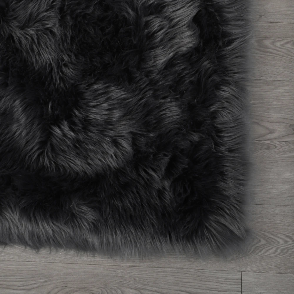 Faux Fur Sheepskin Area Rug Bedroom Blanket Living Room