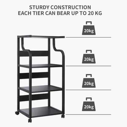 Homfa Mobile Printer Stand Scaner Rolling Cart Home Office Storage Organizer Rack Desk Organizers