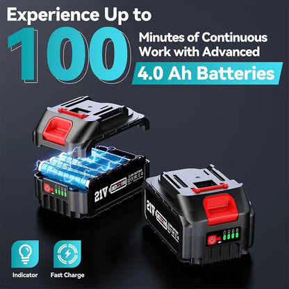 2-in-1 Cordless 8'' Electric Chainsaw with 3M Extension Pole