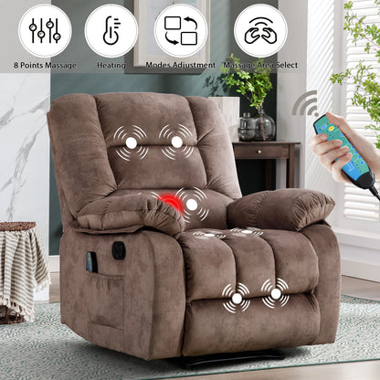 Manual Body Massage With Heating Function Sofa Chair Comfortable Elderly Chair Functional Chair With Storage Bag