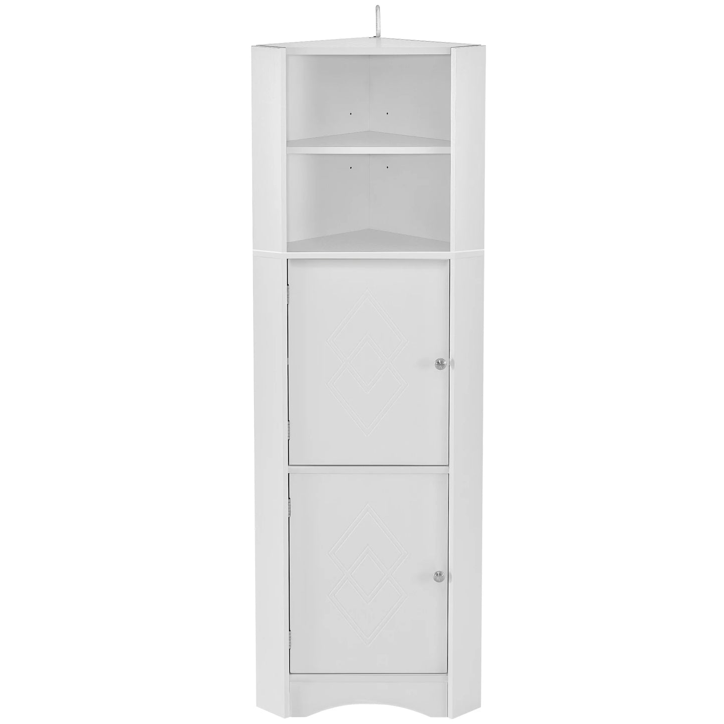 Corner, Freestanding Storage Cabinet Adjustable Shelves,