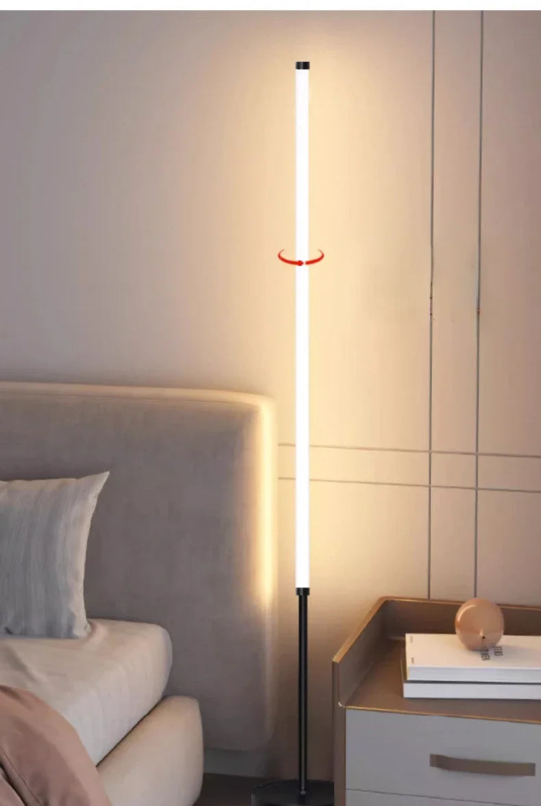 Dimmable Corner Floor Lamp Remote 100cm Stand Smart LED Mood Light for Bedroom Nordic Home Decor Interior Lighting