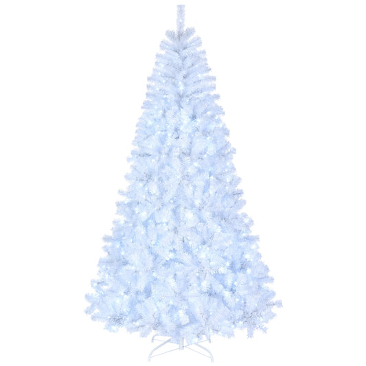 8ft White 670 Lights Warm Color 8 Modes 2008 Branch Christmas Tree White